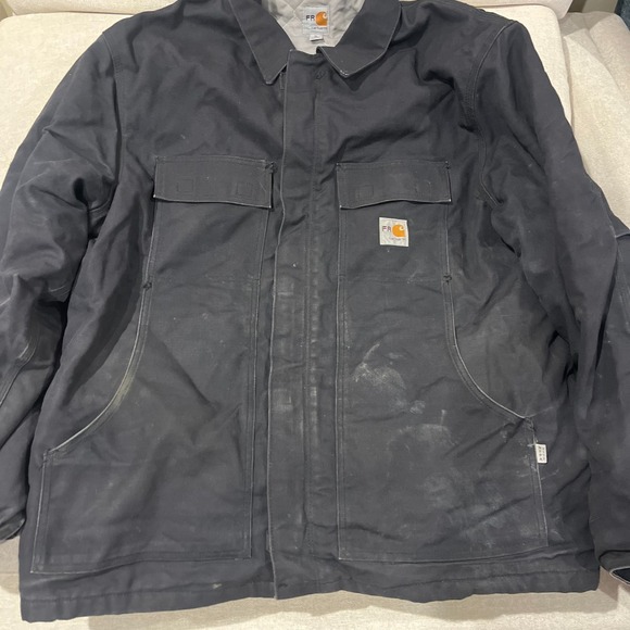 Carhartt Other - Size XL‎ Carhartt Mens Black Flame-Resistant Quilted Lined Duck Traditional Coat